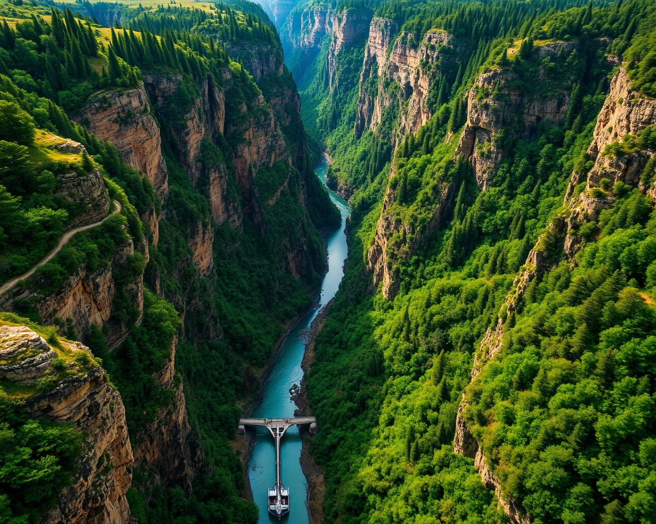 Aerial view of Debed canyon